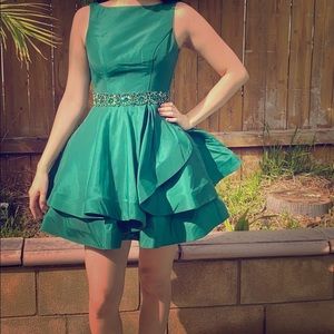 Elegant Emerald Green Dress